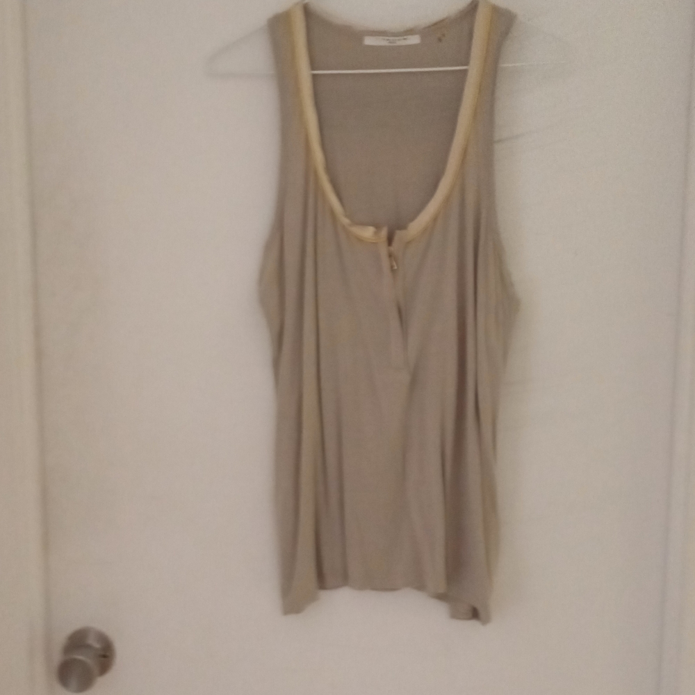 Tahari Petite "grey/beige" tank top size XL